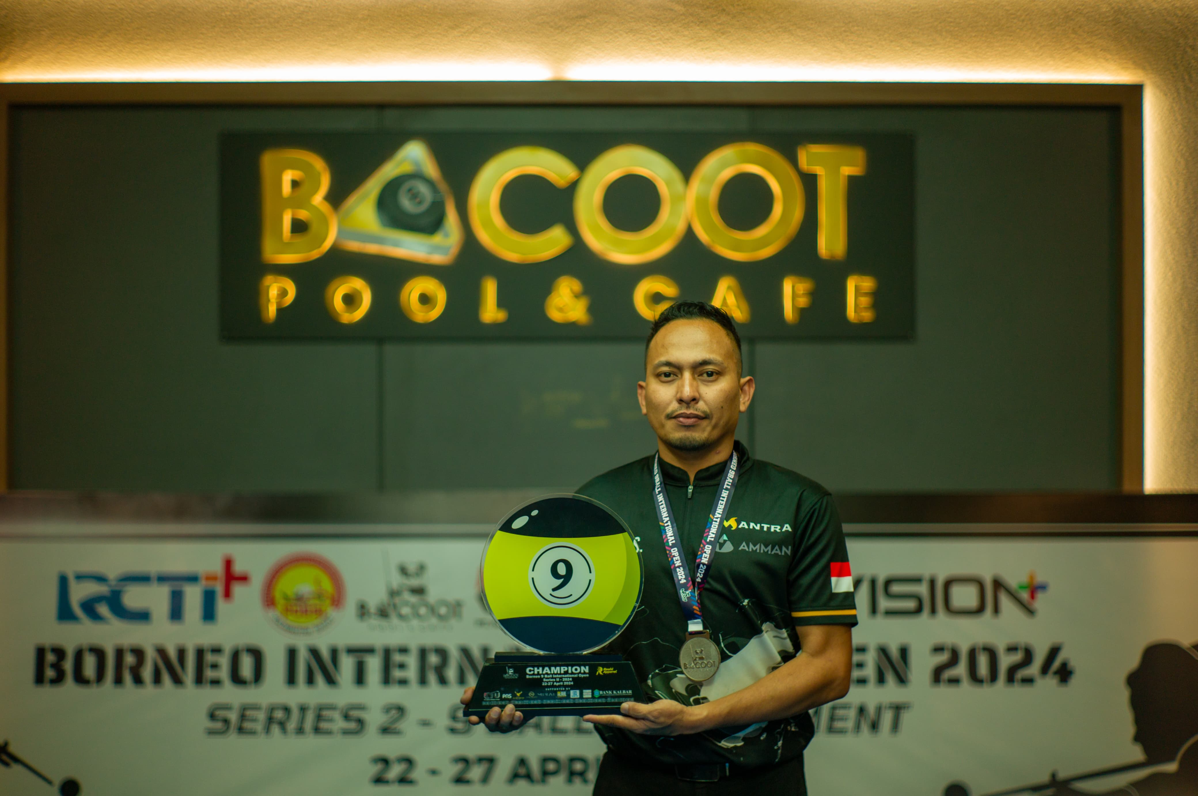 Feri Satriyadi Sabet Juara International Borneo 9 Ball Open 2024
