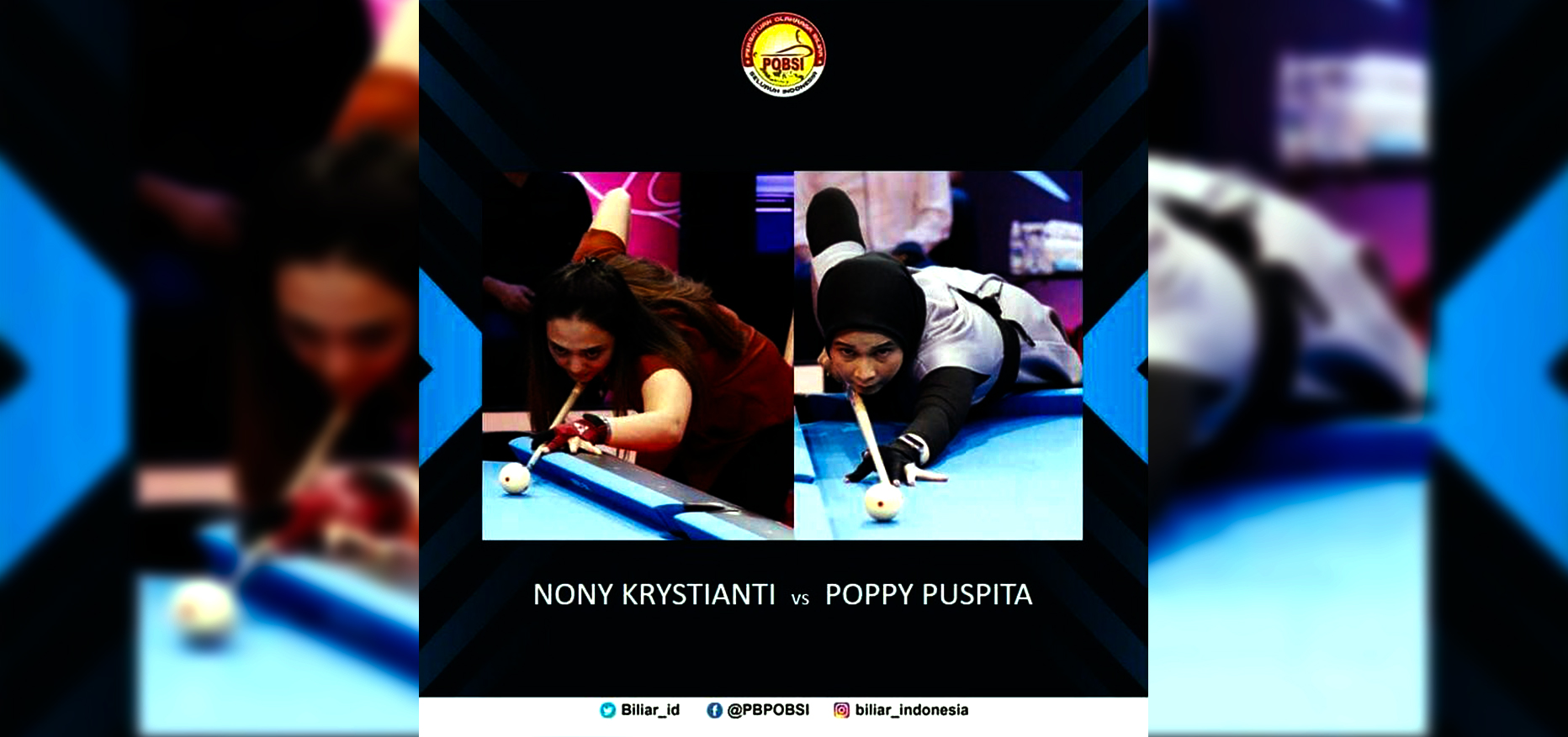 Turnamen Biliar Hot Nine, Atlet Nasional Nony Krystianti Berhadapan dengan Poppy Puspita